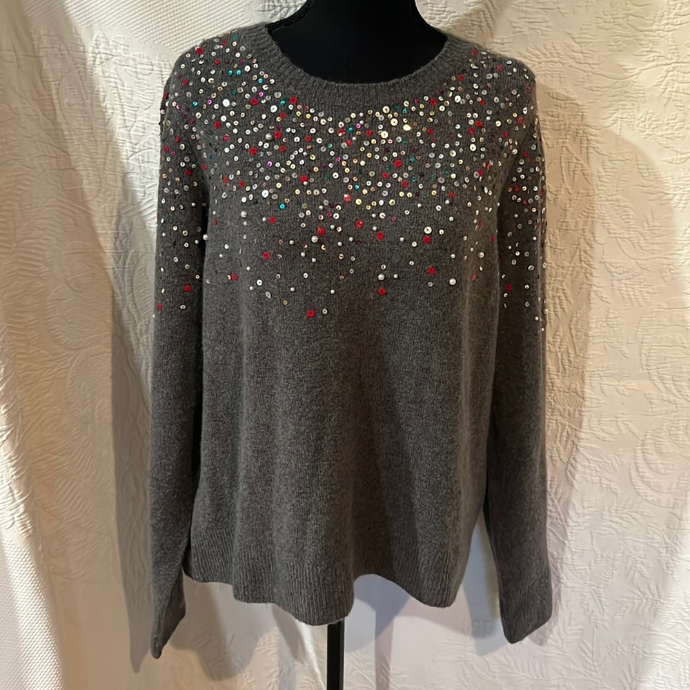 Halogen sequined sweater, size large, NWT